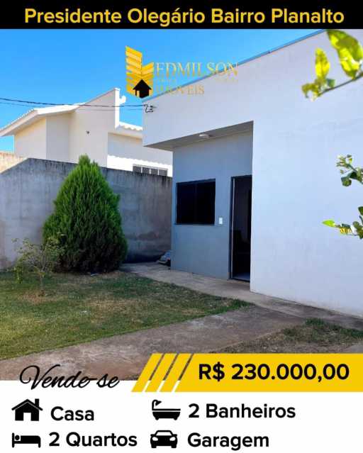 Casa 2 quartos à venda Presidente Olegário,MG - R$ 230.000